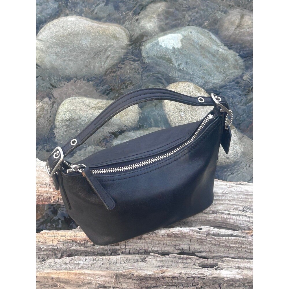Vintage Coach 9844 Black Glove Tanned Leather Hobo Shoulder Bag Costa Rica